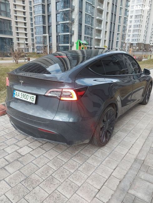 Tesla Model Y 2022 синий - фото 6