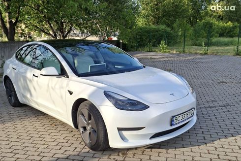 Tesla Model 3 2021 белый - фото 2