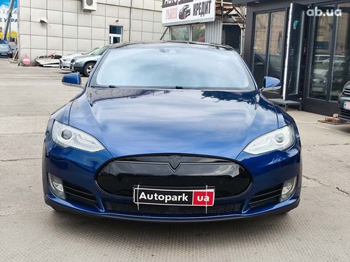 Tesla Model S 2015 синий - фото 2