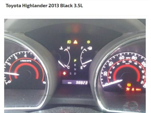 Toyota Highlander 2013 черный - фото 37