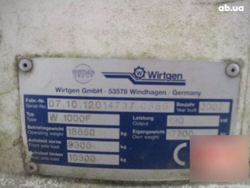 Wirtgen W 1000 F 2002 - фото 5