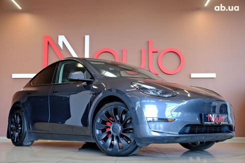 Tesla Model Y 2023 серый - фото 4