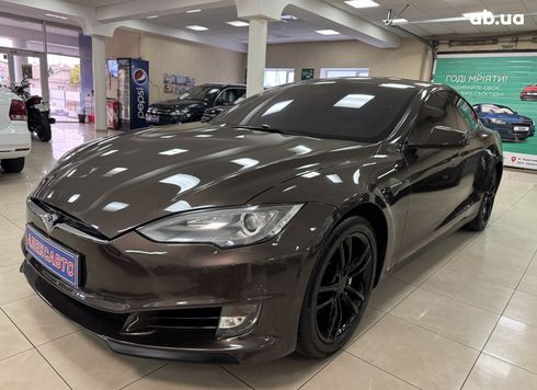 Tesla Model S 2013 коричневый - фото 4