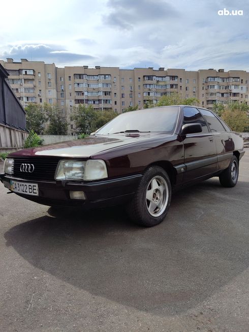 Audi 100 1990 вишневый - фото 9