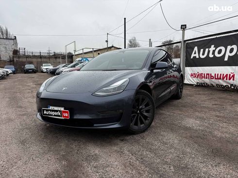 Tesla Model 3 2022 серый - фото 2
