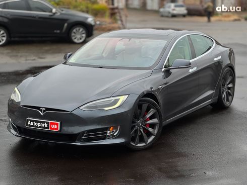 Tesla Model S 2017 серый - фото 2