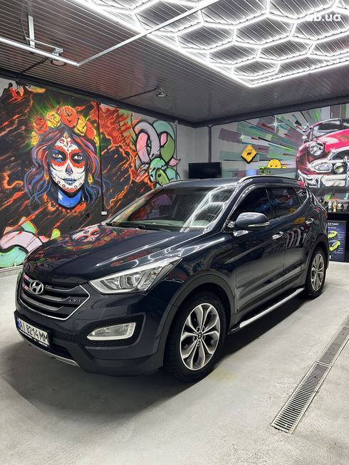 Hyundai Santa Fe 2014 синий - фото 14