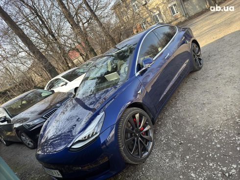 Tesla Model 3 2018 синий - фото 3