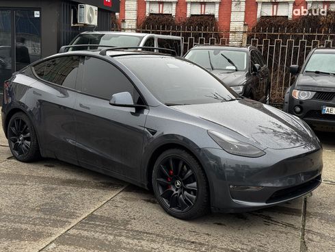Tesla Model Y 2021 серый - фото 8