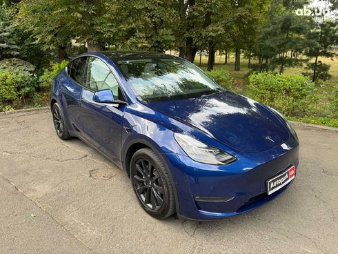 Tesla Model Y 2021 синий - фото 5