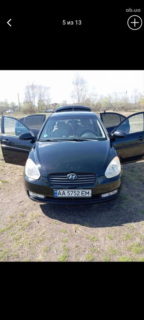 Hyundai Accent 2008 черный - фото 10