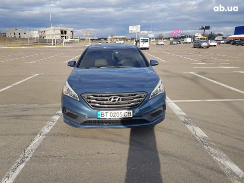 Hyundai Sonata 2016 синий - фото 3