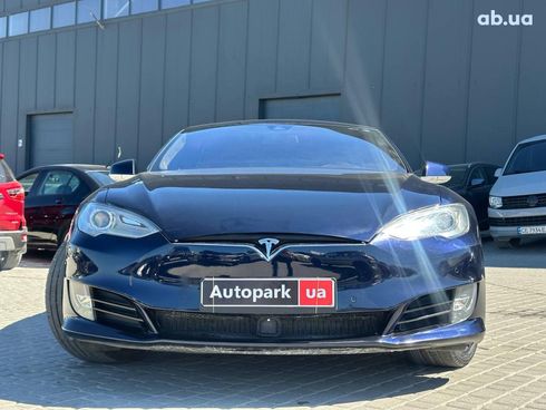 Tesla Model S 2015 синий - фото 2