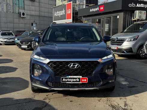 Hyundai Santa Fe 2019 синий - фото 3