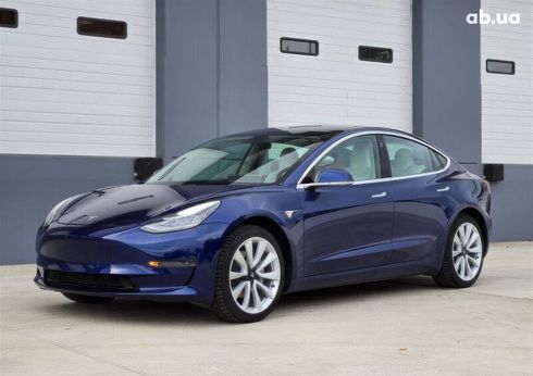 Tesla Model 3 2019 синий - фото 3