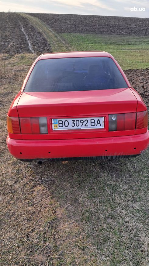 Audi 100 1991 красный - фото 3