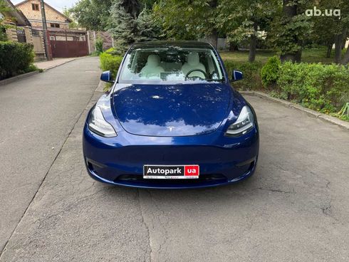 Tesla Model Y 2021 синий - фото 3