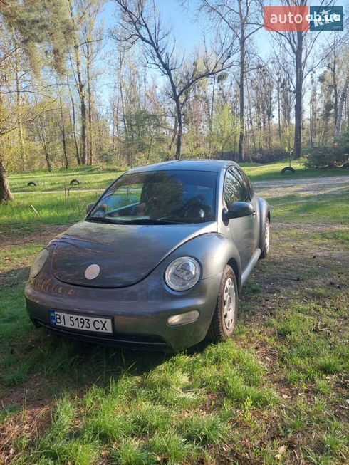 Volkswagen New Beetle 2002 серый - фото 7