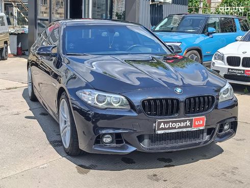 BMW 5 серия 2015 синий - фото 7