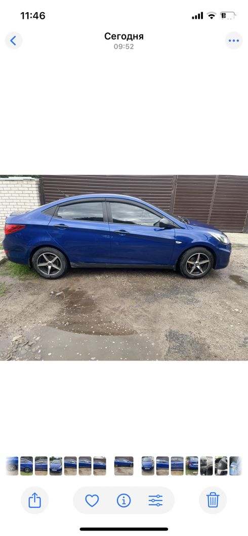 Hyundai Accent 2012 синий - фото 6