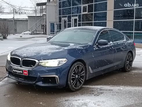 BMW 5 серия 2020 синий - фото 1