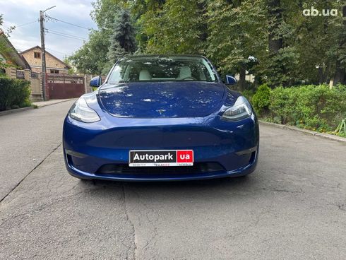 Tesla Model Y 2021 синий - фото 2