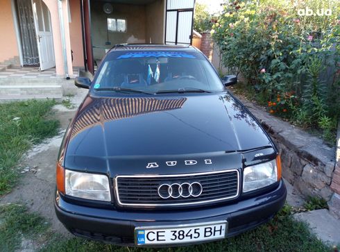 Audi 100 1993 синий - фото 1