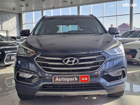 Hyundai Santa Fe 2017 синий - фото 4