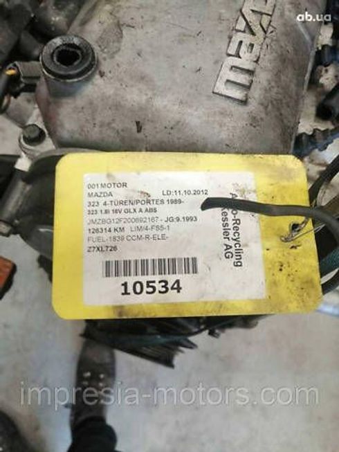 двигатель в сборе для Mazda 323 - купить на Автобазаре - фото 6