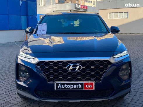 Hyundai Santa Fe 2019 синий - фото 2