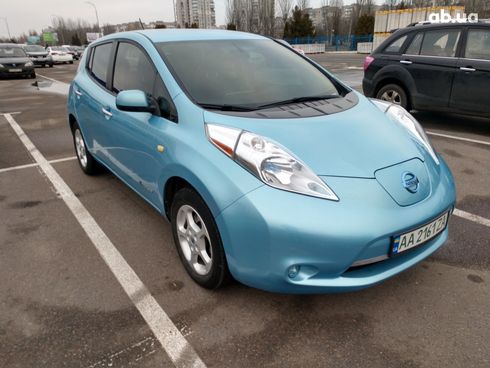 Nissan Leaf 2015 голубой - фото 3