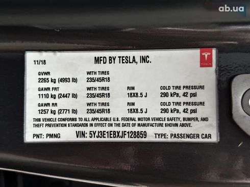 Tesla Model 3 2018 - фото 27