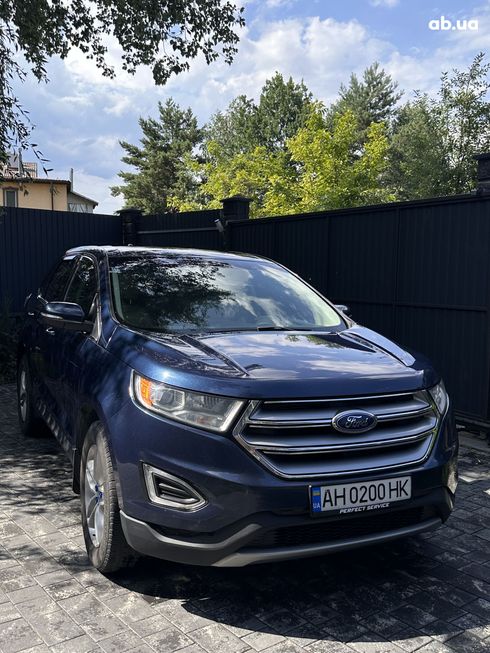 Ford Edge 2017 синий - фото 5