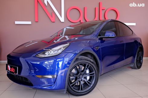 Tesla Model Y 2021 синий - фото 2
