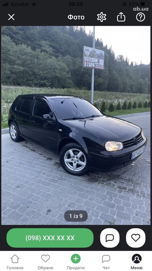 Volkswagen Golf 2002 черный - фото 4