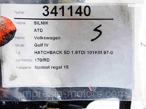 двигатель в сборе для Volkswagen Golf - купити на Автобазарі - фото 8