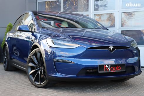 Tesla Model X 2022 синий - фото 2