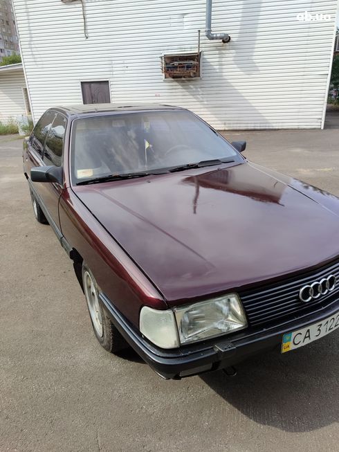 Audi 100 1990 вишневый - фото 2