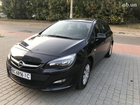 Opel Astra 2014 черный - фото 1