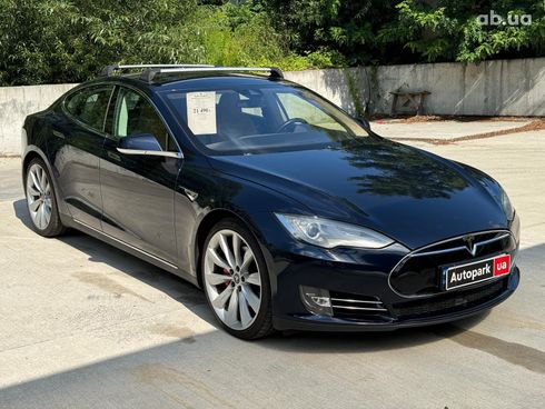 Tesla Model S 2015 синий - фото 3